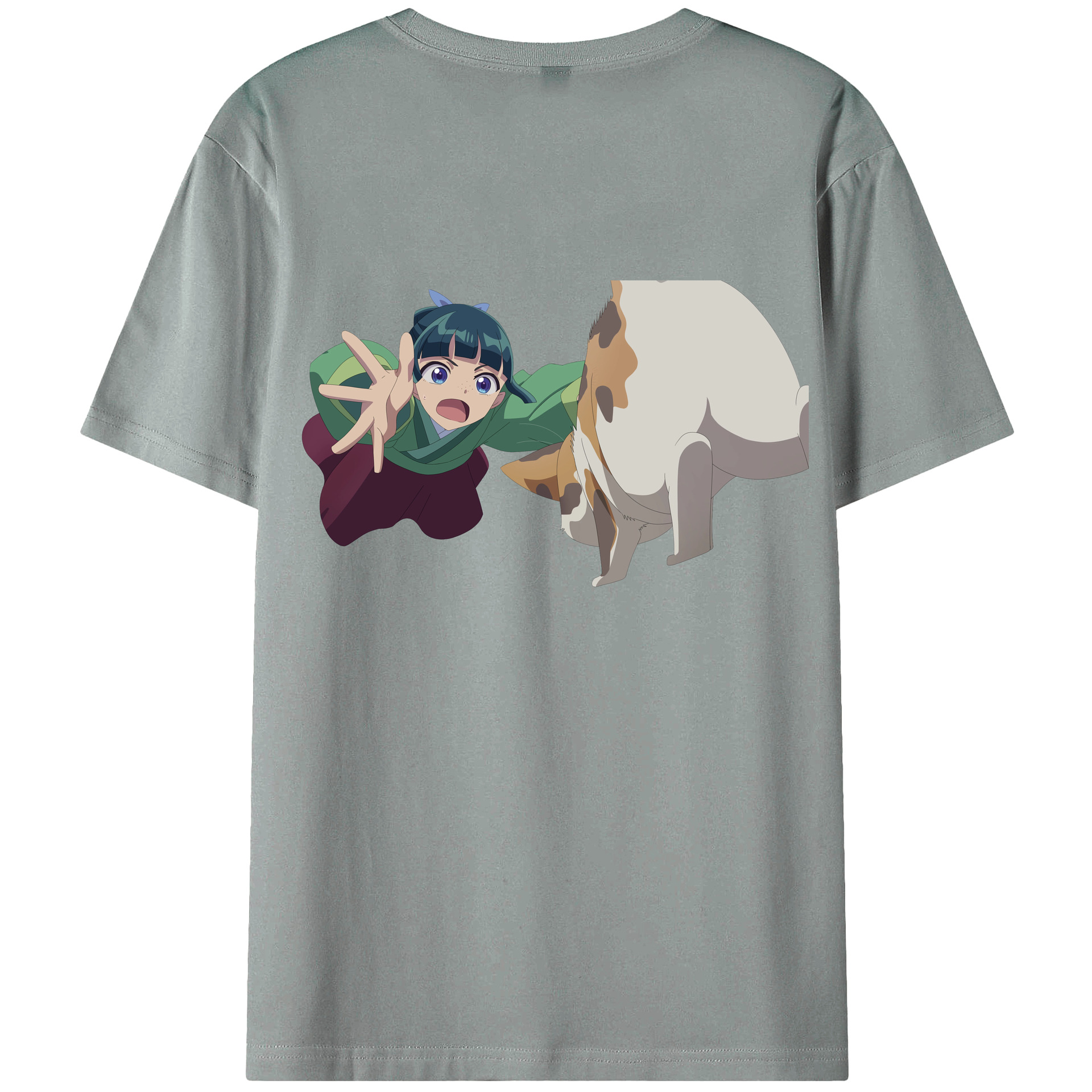 （画像用） 薬屋のひとりごと The Apothecary Diaries 綿100％ メンズ半袖Tシャツ（バックプリント） 通気性